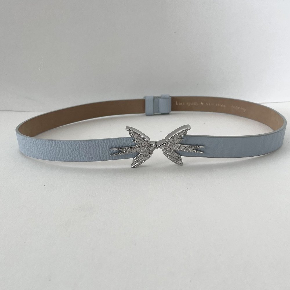 Kate Spade Kissing Birds Leather Belt blue size xs/s